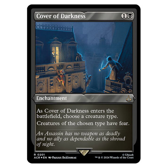 Magic The Gathering - Universes Beyond - Assassin's Creed - Cover of Darkness (Etched Foil) - 0201