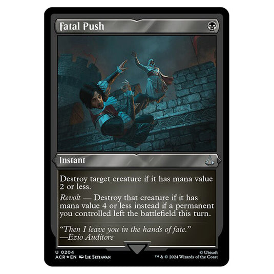 Magic The Gathering - Universes Beyond - Assassin's Creed - Fatal Push (Etched Foil) - 0204