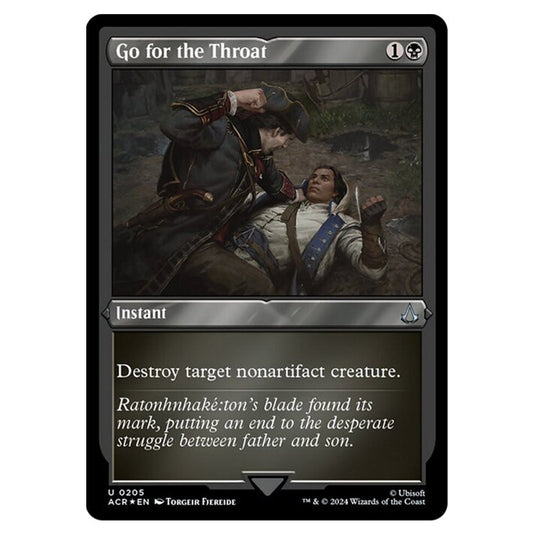 Magic The Gathering - Universes Beyond - Assassin's Creed - Go for the Throat (Etched Foil) - 0205