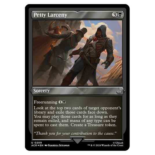 Magic The Gathering - Universes Beyond - Assassin's Creed - Petty Larceny (Etched Foil) - 0209