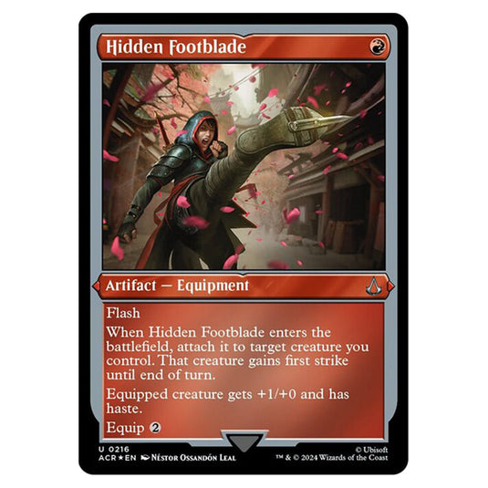 Magic The Gathering - Universes Beyond - Assassin's Creed - Hidden Footblade (Etched Foil) - 0216