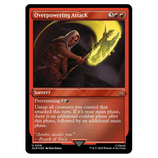 Magic The Gathering - Universes Beyond - Assassin's Creed - Overpowering Attack (Etched Foil) - 0218