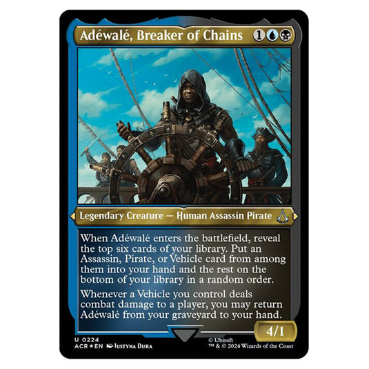 Magic The Gathering - Universes Beyond - Assassin's Creed - Adéwalé, Breaker of Chains (Etched Foil) - 0224