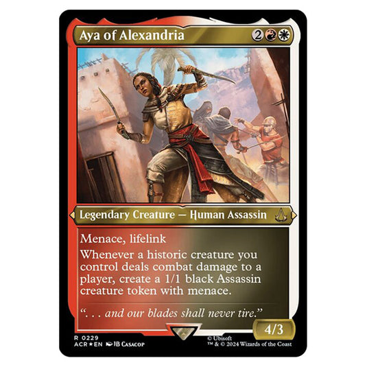 Magic The Gathering - Universes Beyond - Assassin's Creed - Aya of Alexandria (Etched Foil) - 0229