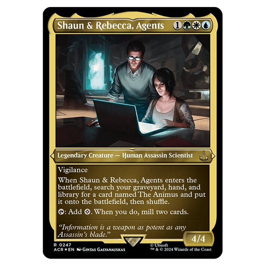 Magic The Gathering - Universes Beyond - Assassin's Creed - Shaun & Rebecca, Agents (Etched Foil) - 0247