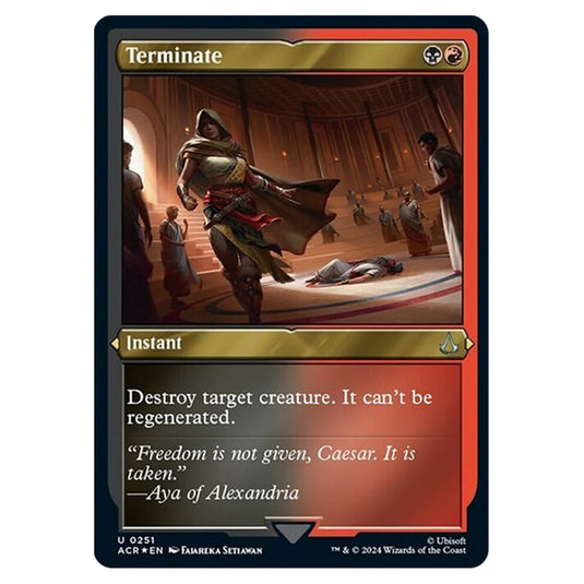 Magic The Gathering - Universes Beyond - Assassin's Creed - Terminate (Etched Foil) - 0251