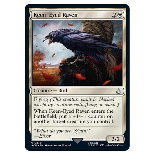 Magic The Gathering - Universes Beyond - Assassin's Creed - Keen-Eyed Raven - 0279