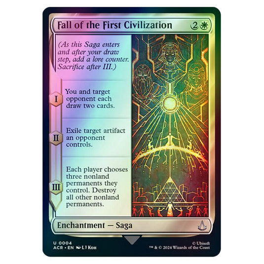 Fall of the First Civilization 0004 card from the Magic The Gathering set Universes Beyond - Assassin's Creed