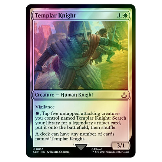 Templar Knight 0010 card from the Magic The Gathering set Universes Beyond - Assassin's Creed