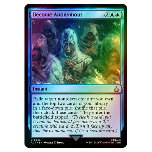 Become Anonymous 0014 card from the Magic The Gathering set Universes Beyond - Assassin's Creed