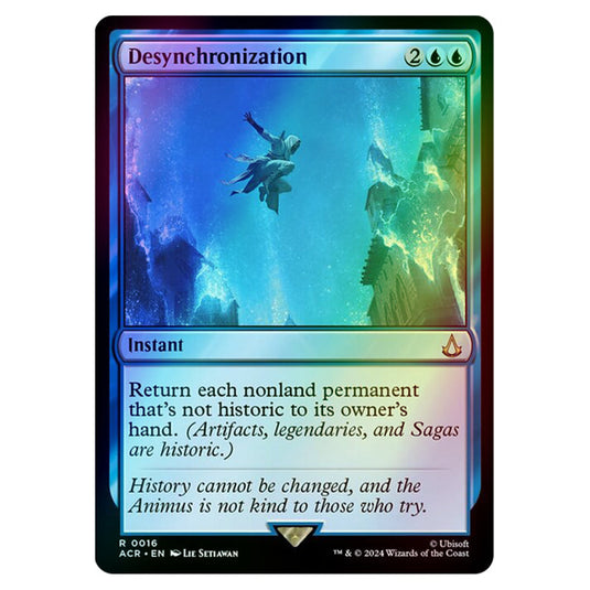 Desynchronization 0016 card from the Magic The Gathering set Universes Beyond - Assassin's Creed