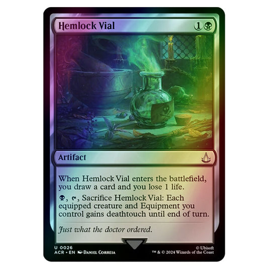 Hemlock Vial 0026 card from the Magic The Gathering set Universes Beyond - Assassin's Creed