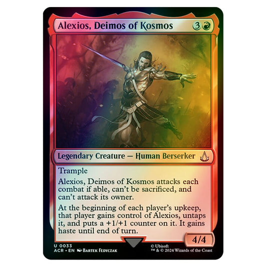 Alexios, Deimos of Kosmos 0033 card from the Magic The Gathering set Universes Beyond - Assassin's Creed