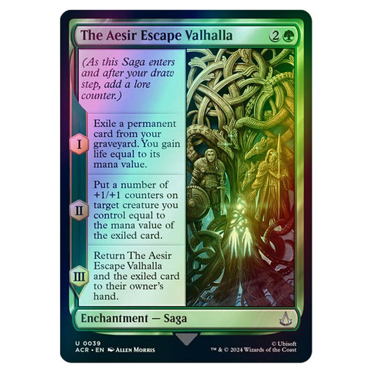 The Aesir Escape Valhalla 0039 card from the Magic The Gathering set Universes Beyond - Assassin's Creed