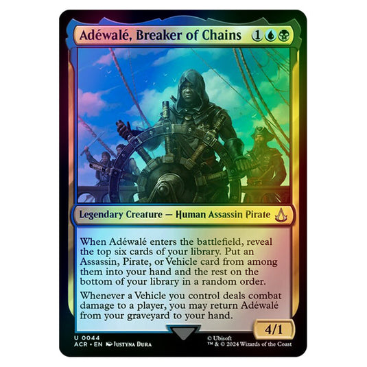 Adéwalé, Breaker of Chains 0044 card from the Magic The Gathering set Universes Beyond - Assassin's Creed