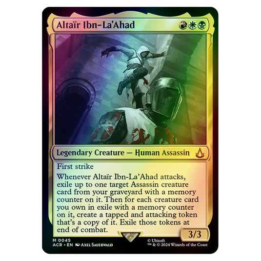 Altaïr Ibn-La'Ahad 0045 card from the Magic The Gathering set Universes Beyond - Assassin's Creed