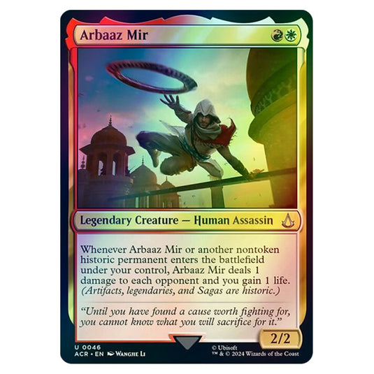 Arbaaz Mir 0046 card from the Magic The Gathering set Universes Beyond - Assassin's Creed