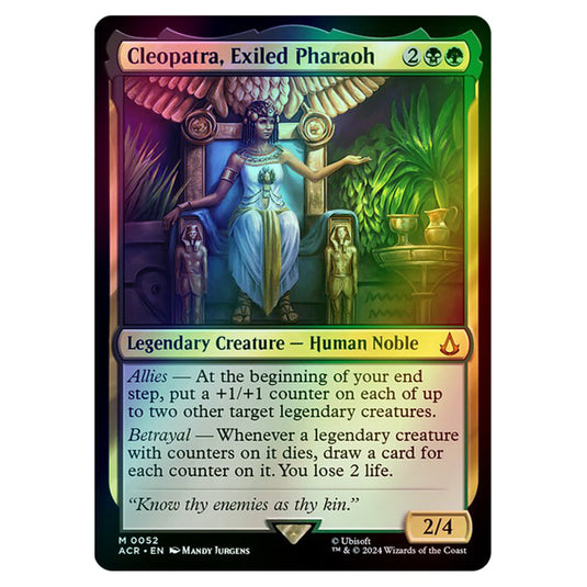 Cleopatra, Exiled Pharaoh 0052 card from the Magic The Gathering set Universes Beyond - Assassin's Creed