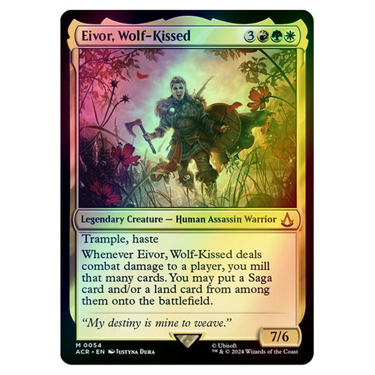 Eivor, Wolf-Kissed 0054 card from the Magic The Gathering set Universes Beyond - Assassin's Creed