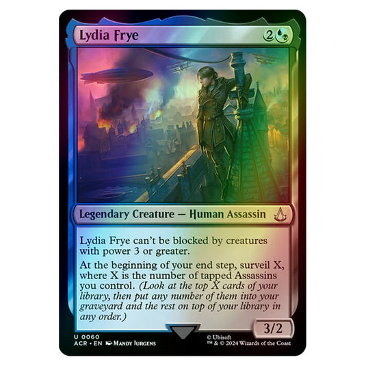 Lydia Frye 0060 card from the Magic The Gathering set Universes Beyond - Assassin's Creed