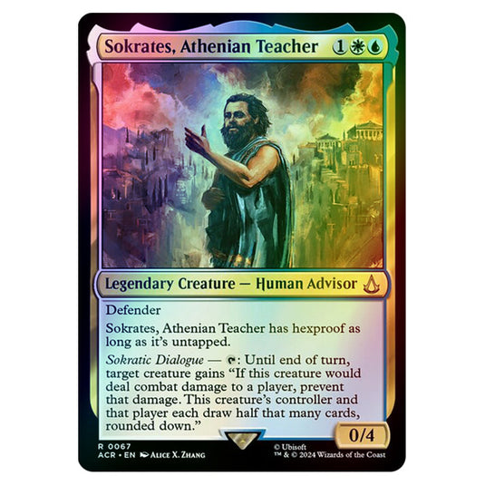 Sokrates, Athenian Teacher 0067 card from the Magic The Gathering set Universes Beyond - Assassin's Creed