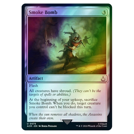 Smoke Bomb 0075 card from the Magic The Gathering set Universes Beyond - Assassin's Creed