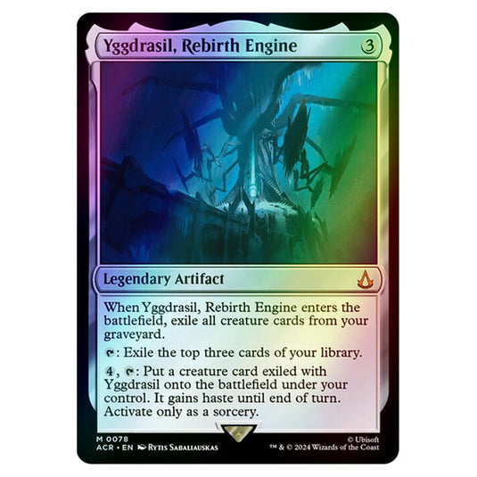 Yggdrasil, Rebirth Engine 0078 card from the Magic The Gathering set Universes Beyond - Assassin's Creed