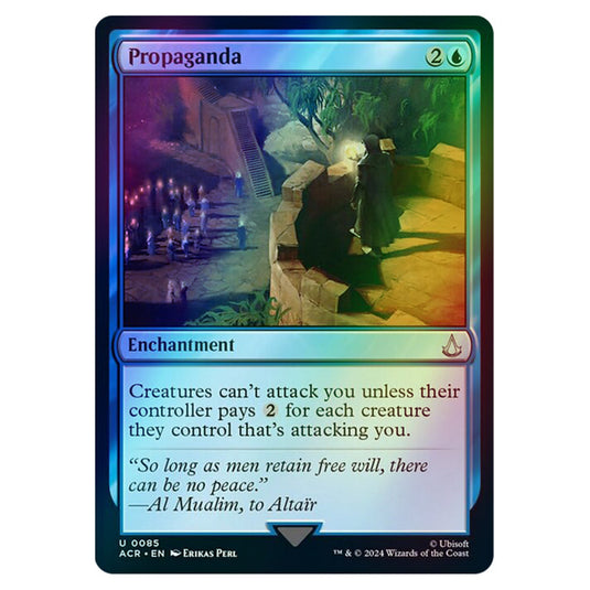 Propaganda 0085 card from the Magic The Gathering set Universes Beyond - Assassin's Creed