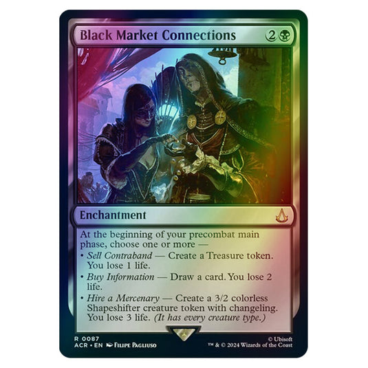 Black Market Connections 0087 card from the Magic The Gathering set Universes Beyond - Assassin's Creed