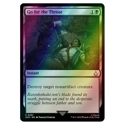 Go for the Throat 0091 card from the Magic The Gathering set Universes Beyond - Assassin's Creed