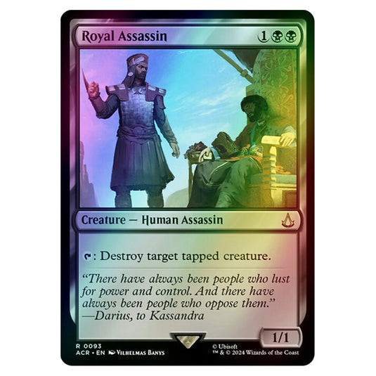 Royal Assassin 0093 card from the Magic The Gathering set Universes Beyond - Assassin's Creed