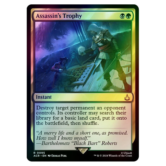 Assassin's Trophy 0095 card from the Magic The Gathering set Universes Beyond - Assassin's Creed