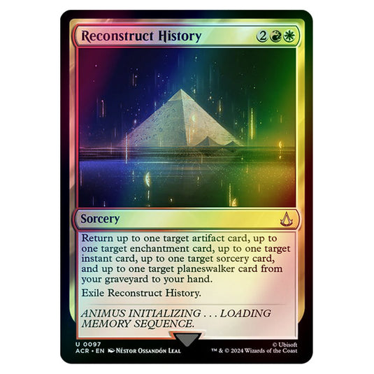 Reconstruct History 0097 card from the Magic The Gathering set Universes Beyond - Assassin's Creed