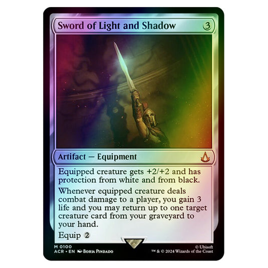 Sword of Light and Shadow 0100 card from the Magic The Gathering set Universes Beyond - Assassin's Creed