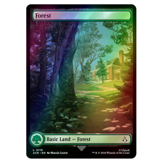 Forest 0110 card from the Magic The Gathering set Universes Beyond - Assassin's Creed