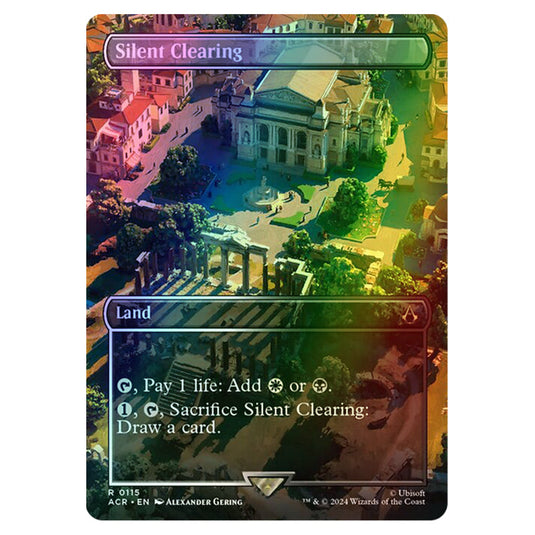 Silent Clearing 0115 card from the Magic The Gathering set Universes Beyond - Assassin's Creed