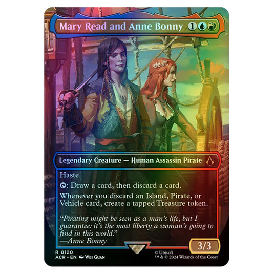 Mary Read and Anne Bonny 0120 card from the Magic The Gathering set Universes Beyond - Assassin's Creed