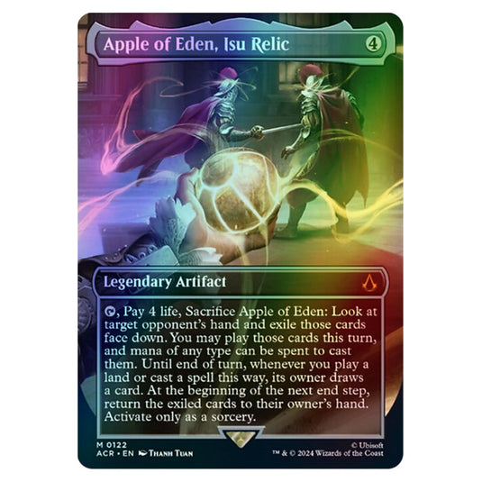 Apple of Eden, Isu Relic 0122 card from the Magic The Gathering set Universes Beyond - Assassin's Creed