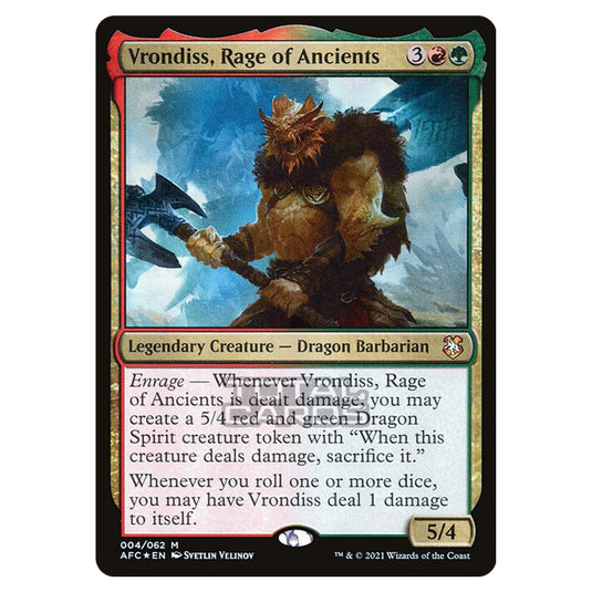 Magic The Gathering - Adventures in the Forgotten Realms - Commander - Vrondiss, Rage of Ancients - 4/331
