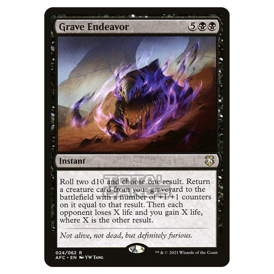 Magic The Gathering - Adventures in the Forgotten Realms - Commander - Grave Endeavor - 24/331