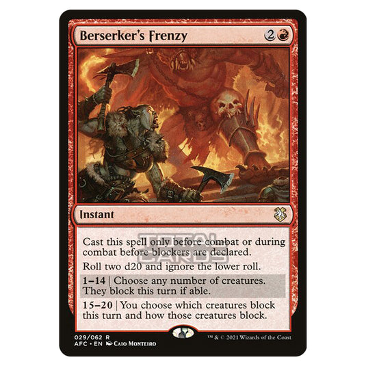 Magic The Gathering - Adventures in the Forgotten Realms - Commander - Berserker's Frenzy - 29/331