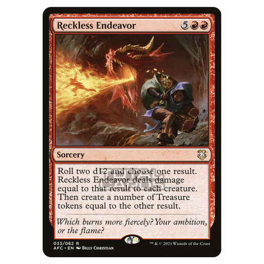 Magic The Gathering - Adventures in the Forgotten Realms - Commander - Reckless Endeavor - 33/331