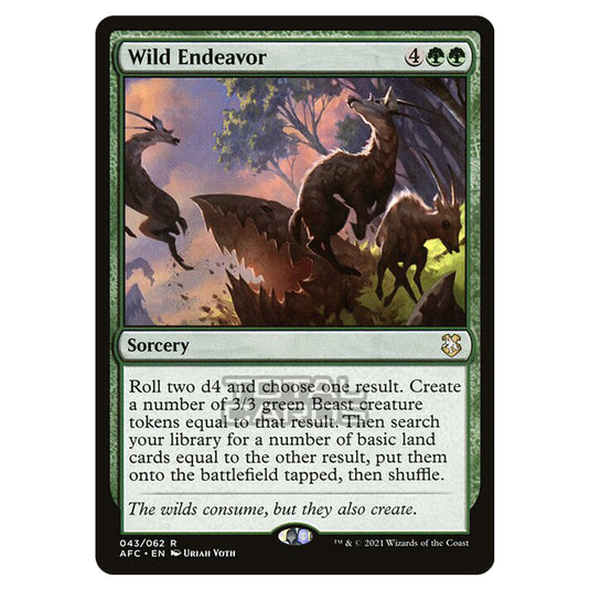 Magic The Gathering - Adventures in the Forgotten Realms - Commander - Wild Endeavor - 43/331