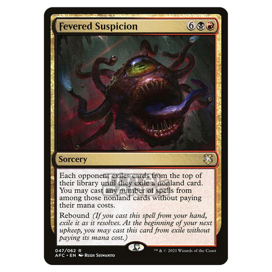 Magic The Gathering - Adventures in the Forgotten Realms - Commander - Fevered Suspicion - 47/331