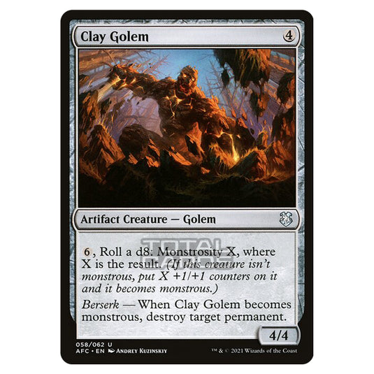 Magic The Gathering - Adventures in the Forgotten Realms - Commander - Clay Golem - 58/331