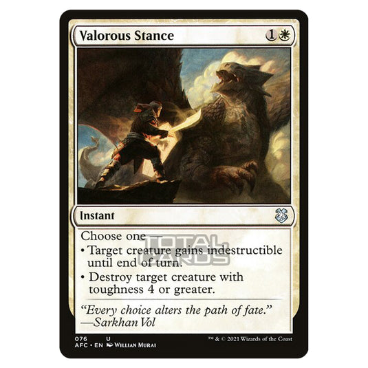 Magic The Gathering - Adventures in the Forgotten Realms - Commander - Valorous Stance - 76/331