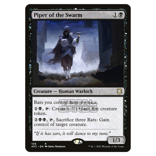 Magic The Gathering - Adventures in the Forgotten Realms - Commander - Piper of the Swarm - 106/331