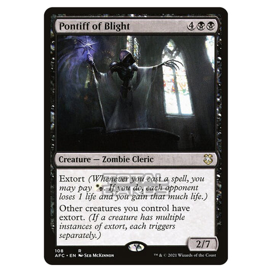 Magic The Gathering - Adventures in the Forgotten Realms - Commander - Pontiff of Blight - 108/331