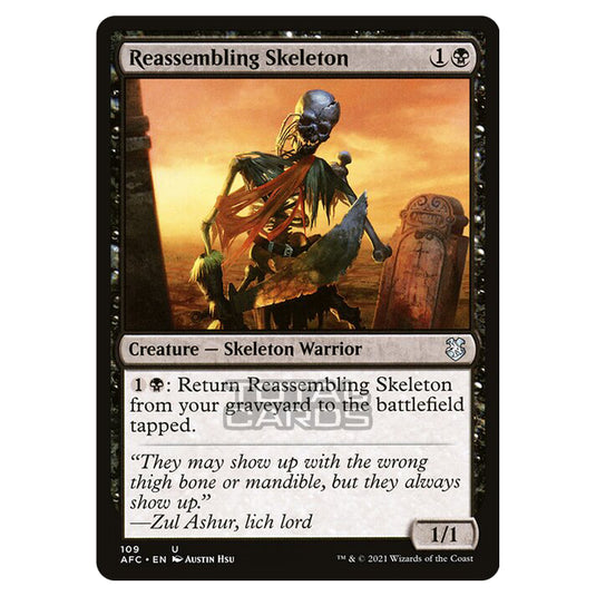 Magic The Gathering - Adventures in the Forgotten Realms - Commander - Reassembling Skeleton - 109/331