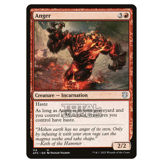 Magic The Gathering - Adventures in the Forgotten Realms - Commander - Anger - 113/331